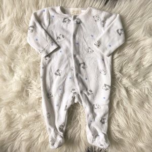 Zara Fleecy Panda Bear Snap Footie